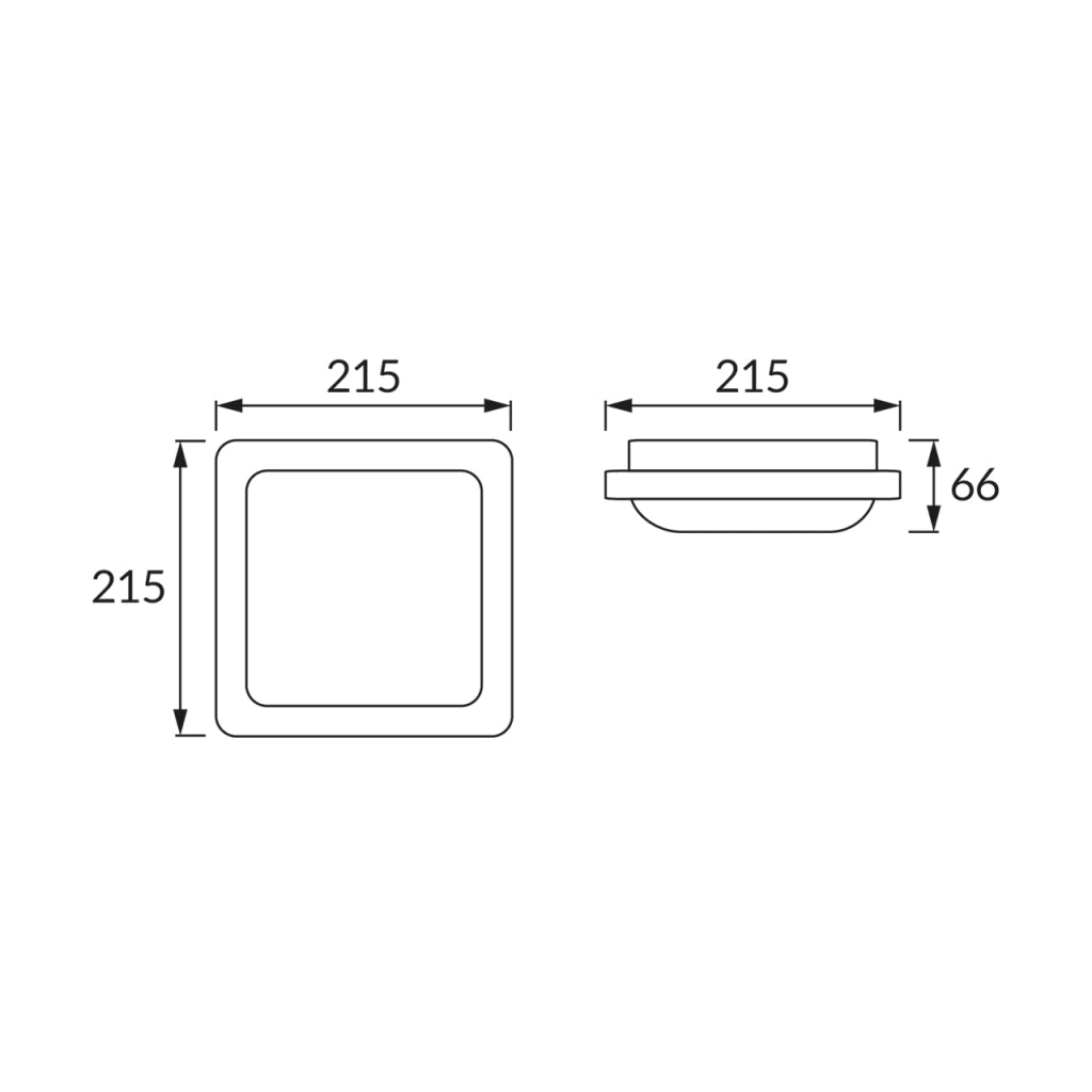 Plafoniera esterna bianca 21cm LED 24W IP54 Struhm Filip