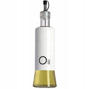 Bottiglia in vetro KADAX per olio d'oliva con dosatore, 320 ml, colore bianco.