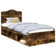 Letto singolo | Letto per adulti | Struttura del letto Rovere fum¨¦ 90 x 190 cm Pino massello