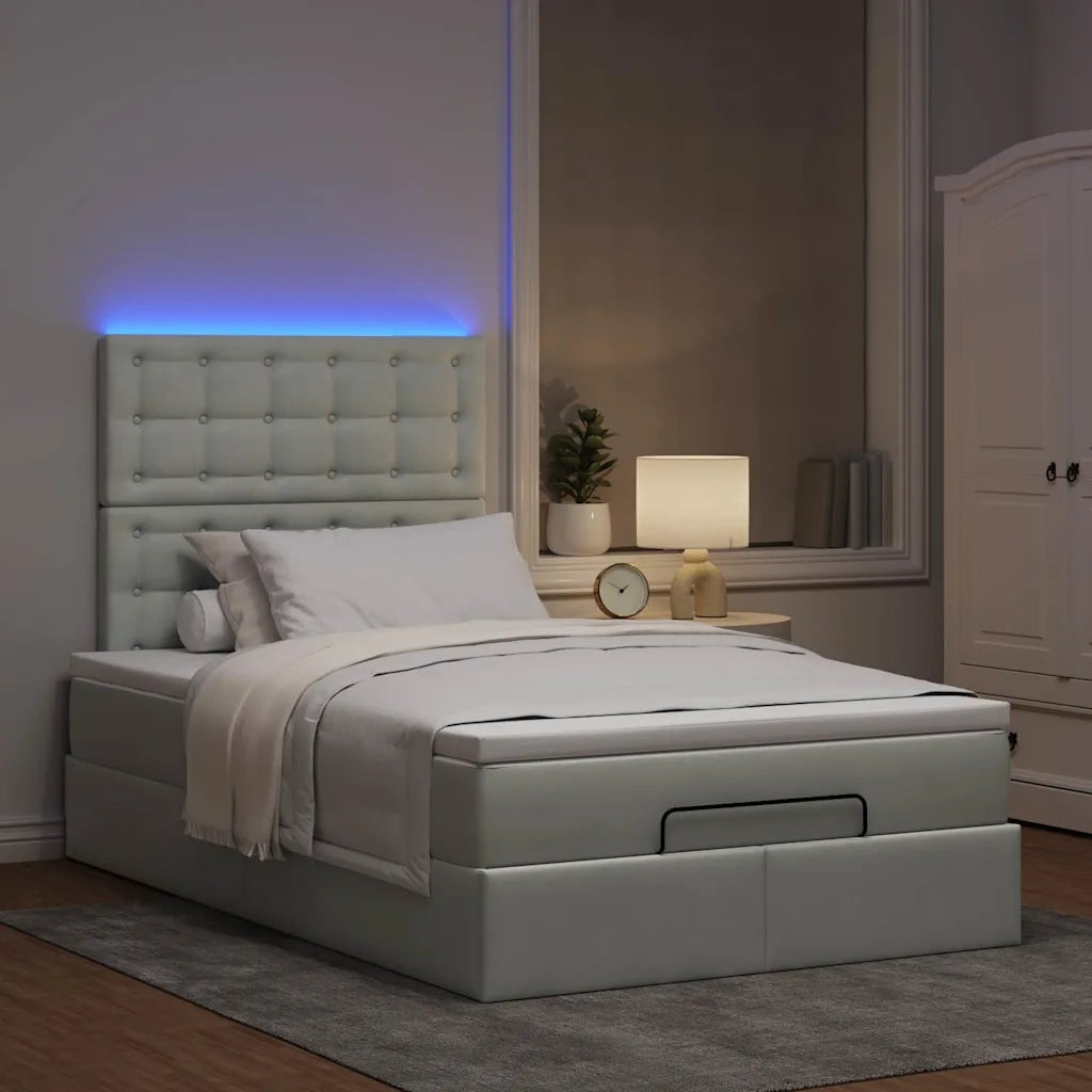 Struttura Letto Pouf con Materassi 120x200 cm Velluto 3314456