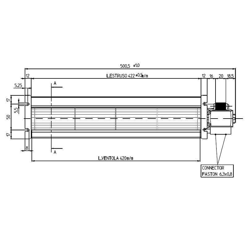 Ricambistufeapellet Ventilatore Tangenziale  Stufa A Pellet Tga 60/3-420/20 Emmevi Fergas 138551 25w