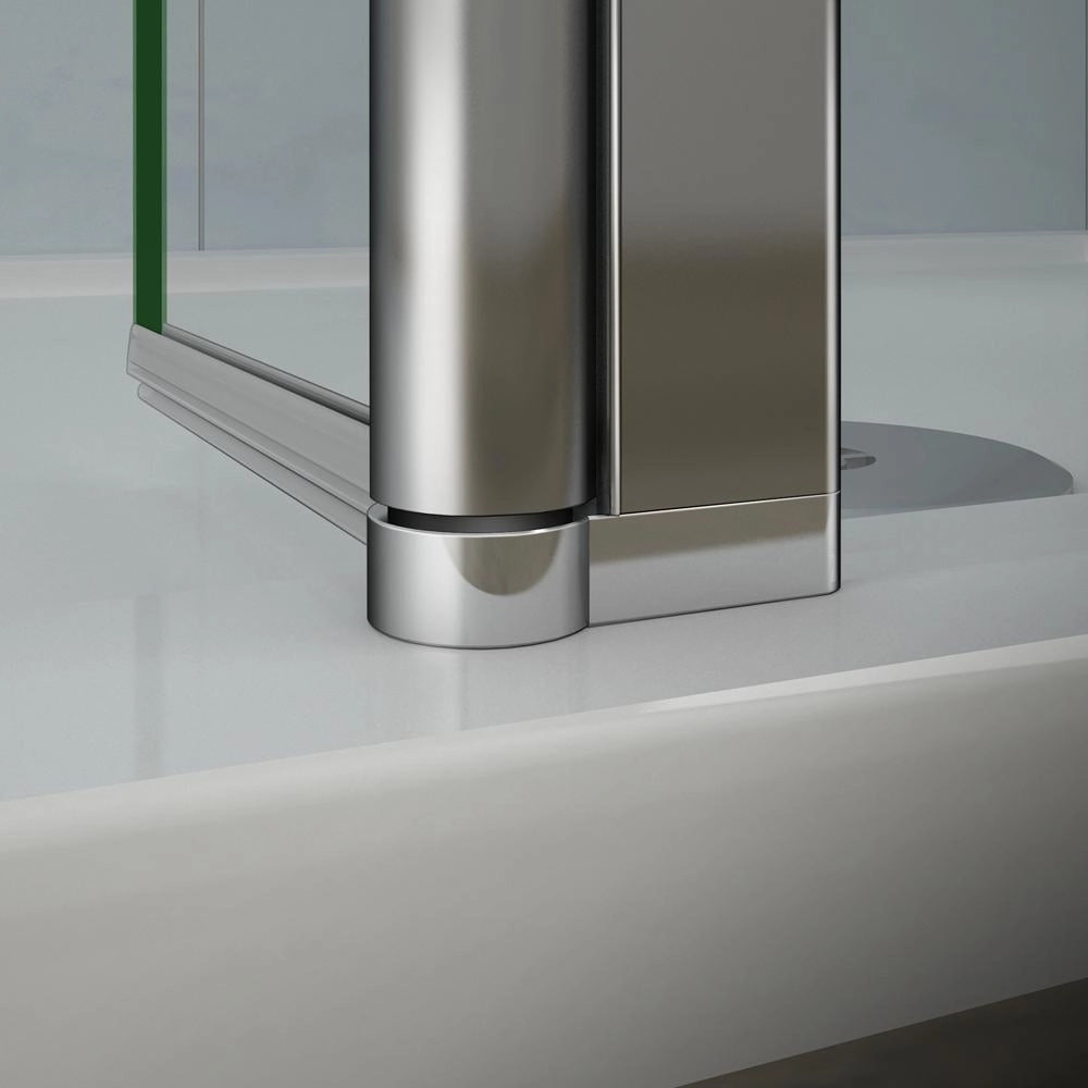 Paretina mobile per Walk In da 30cm Altezza 190 cm Vetro Temperato Trasparente da 8 mm Anticalcare Telaio Cromato Lucido