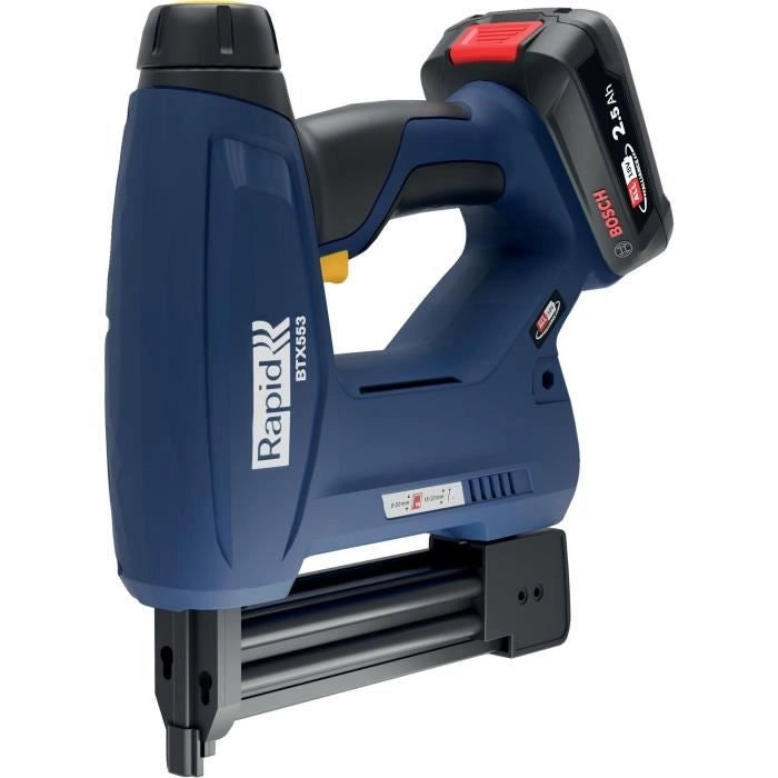 Graffatrice a batteria 18V per 53/8-20mm - 8/15-20mm - RAPID - BTX553 - Valigetta + batteria 2,5Ah + caricabatteria
