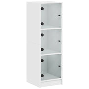 Buffet credenza cassettiera mobiletto mobile contenitore organizer per cucina soggiorno salotto con ante in vetro 35 x 37 x 109 cm bianco 02_0030107