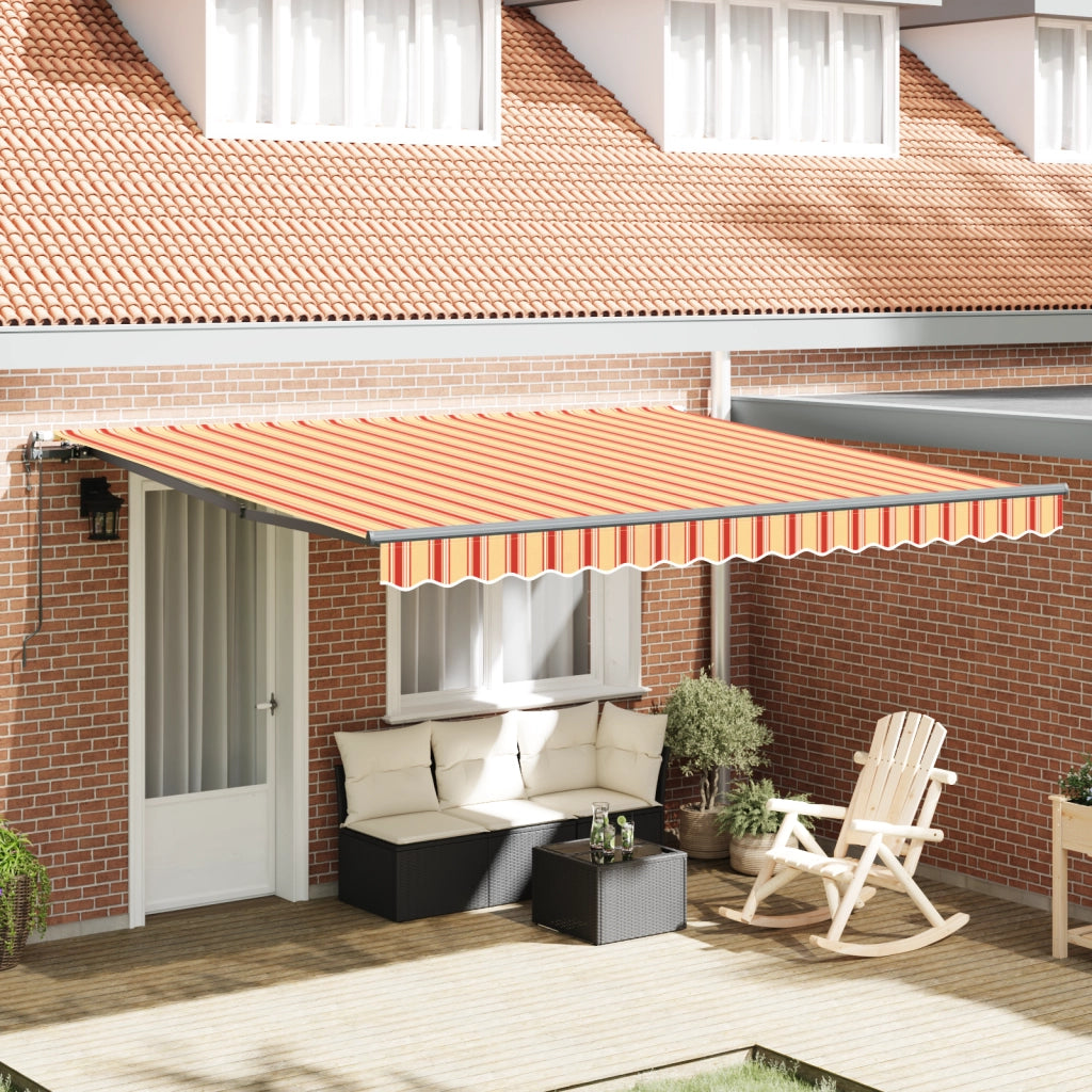 Tenda Retrattile Automatica Gialla e Arancione 400x350 cm