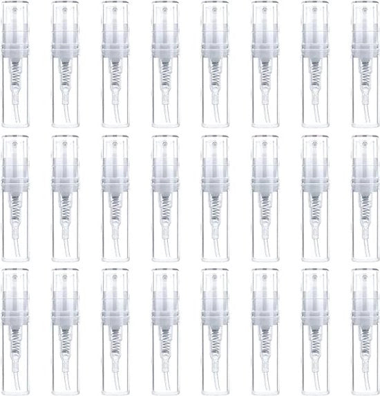 Bottiglia Spray - Bottiglia Spray a Nebbia / Bottiglie Rotolanti Ricaricabili - Per la Pulizia, Profumi, Oli Essenziali – Dimensione Viaggio 50pz 2ml