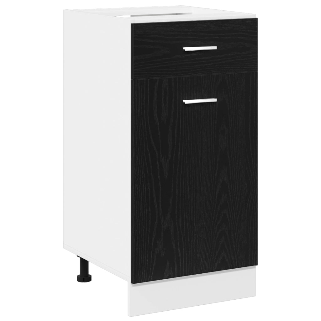 Mobile con cassetti - Rovere nero, 40x46x81.5 cm, Realizzato in legno ingegnerizzato