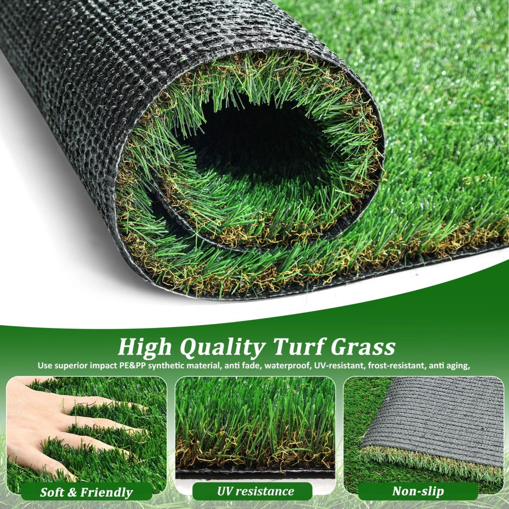 Prato sintetico artificiale 20 mm 1×2 m resistente ai raggi UV antiscivolo senza manutenzione per interno ed esterno