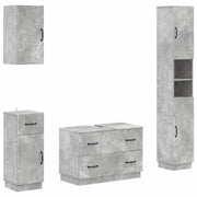 Set di Mobili da Bagno da 4 Pezzi HOORN Grigio Cemento 3417957