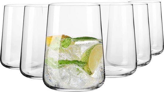 Set di 6 Vasi da Vetro Acquario Loodvrij - 490 ml