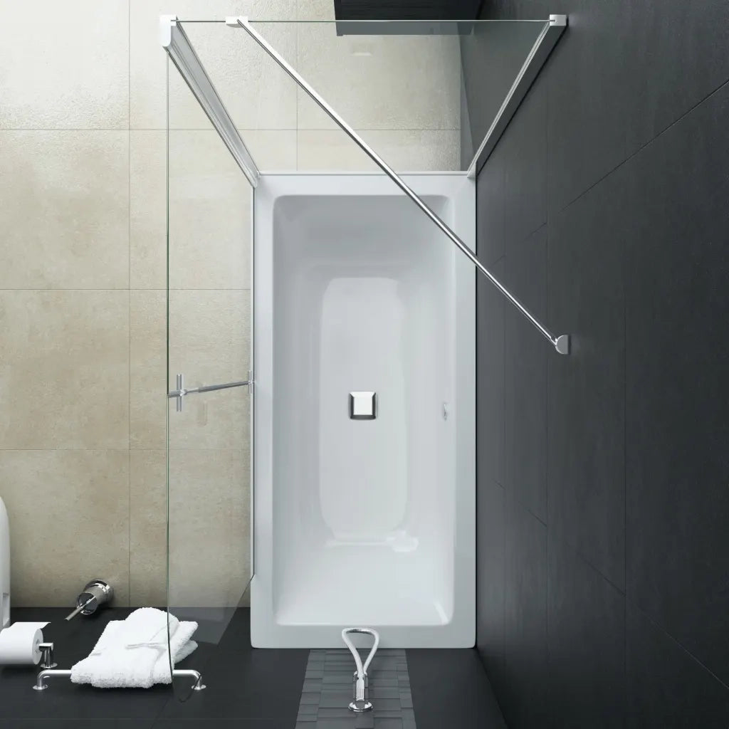 Box Doccia Pieghevole a Libro in ESG 120x68x130 cm CFW9933994