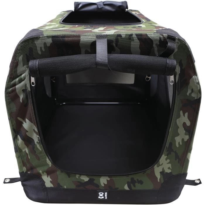 Box di trasporto - M PETS - COMFORT CRATE L - Mimetico - Pieghevole - Struttura in metallo - Griglie di ventilazione