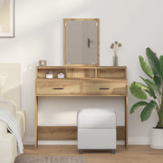 Tavolo da trucco  con cassetti in Rovere Artigianale 100x41x140 cm