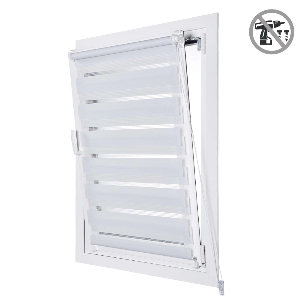 Tenda a Rullo giorno / notte installazione senza foratura EasyFix Bianco 75x180 cm