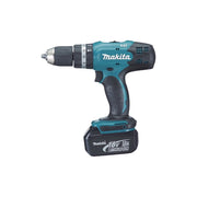 Trade Shop - Trapano Avvitatore Con Percussione Makita Dhp453rfx4 Con 74 Accessori -