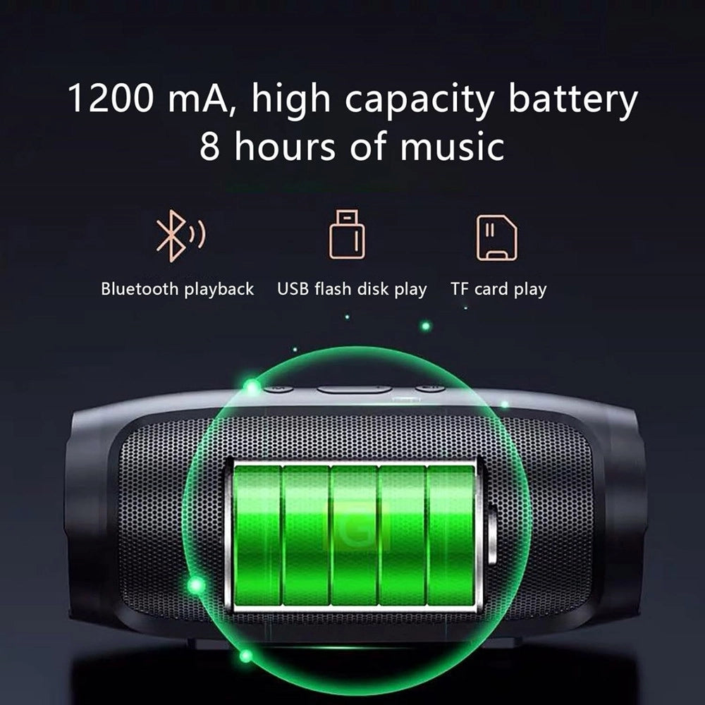 Trade Shop - Altoparlante Bluetooth Portatile Wireless Con Cinghia Radio Suono Hifi A 360° Usb -