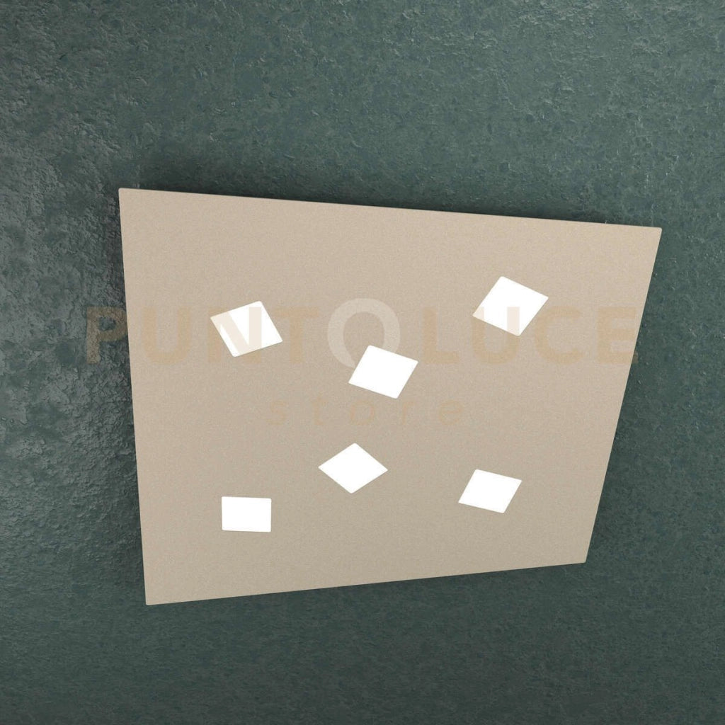 NOTE APPLIQUE PLAFONIERA 6 LUCI ATTACCO GX53 SABBIA