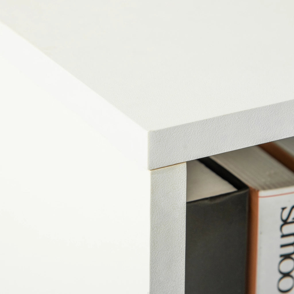 Libreria con 3 Scomparti per Libri ¨C zephmum ¨C 62.2x24x102.4 cm Bianco