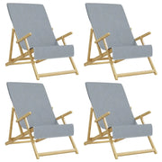 Asciugamani da Spiaggia 4 pz Grigi 60x135 cm in Tessuto 400 GSM CFW4485300