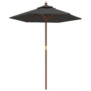 Ombrello | Parasolne da Giardino con Palo in Legno Antracite 196x231 cm