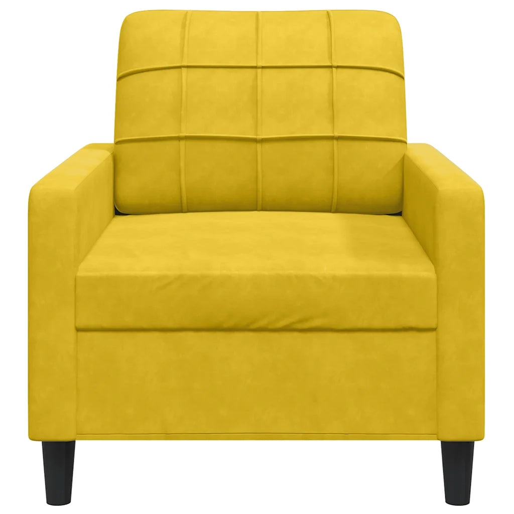 Poltrona Giallo 60 cm Velluto