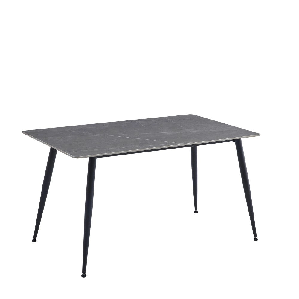 Tavolo top ceramica effetto marmo grigio opaco Mila 140x80