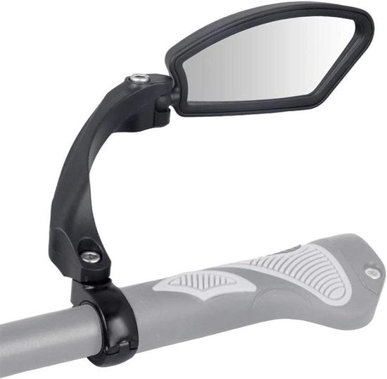 Specchio retrovisore per e-bike e bicicletta - opzione di sicurezza per la visione posteriore - 1 pezzo - nero