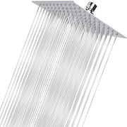 Doccia a pioggia - testa quadrata alta pressione - cromata - 20 cm - acciaio inossidabile 304