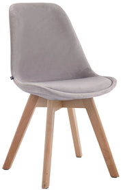 Sedia Borneo in velluto grigio,natura