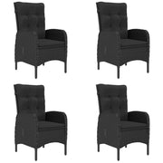 Set Mobili da Pranzo per Giardino 5 pz Nero 3072124