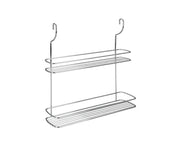 MENSOLA 2 PIANI PORTA SPEZIE CROMO LONARDO 35x9x38 CM