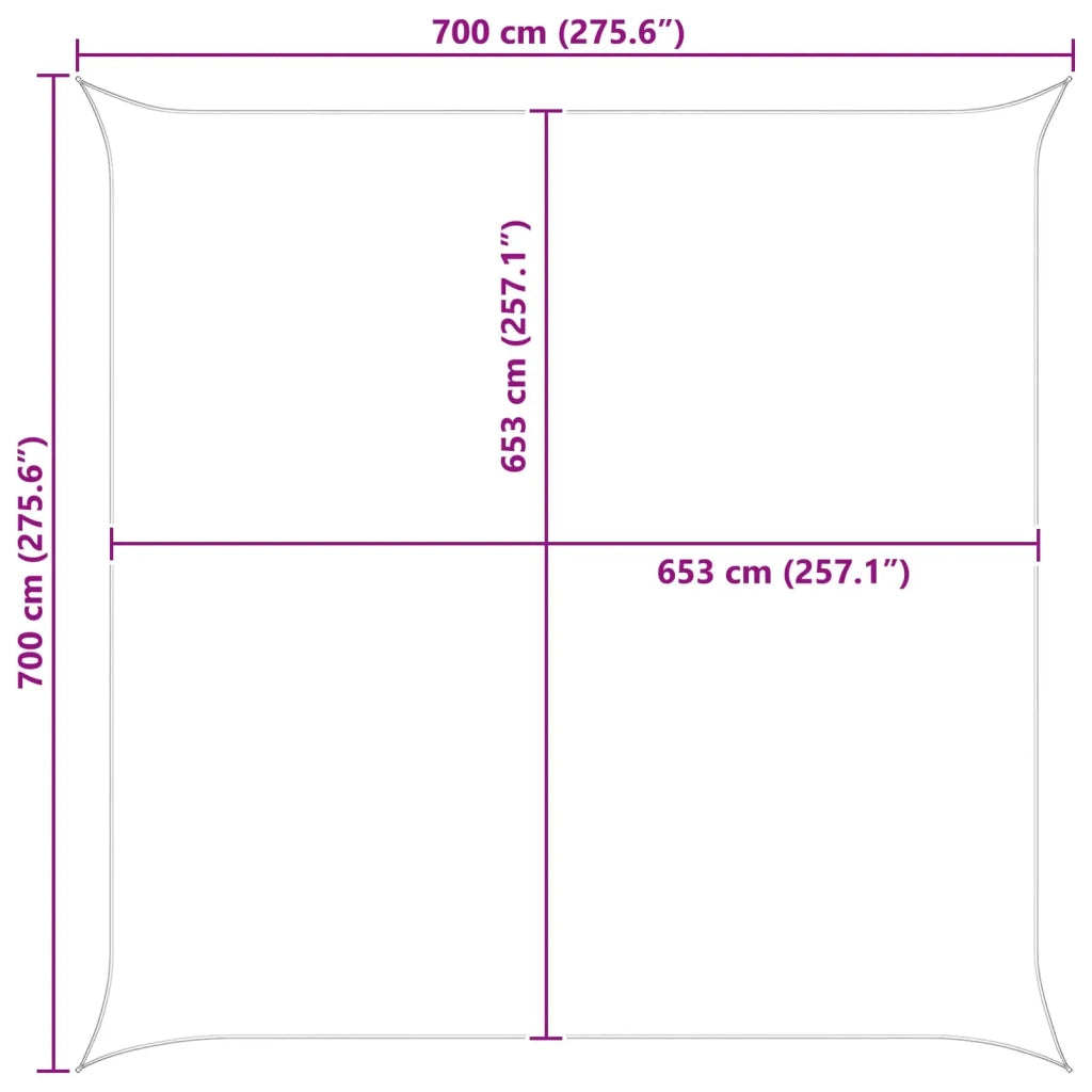 Vela da ombra solare Blu e Bianco 7 x 7 m
