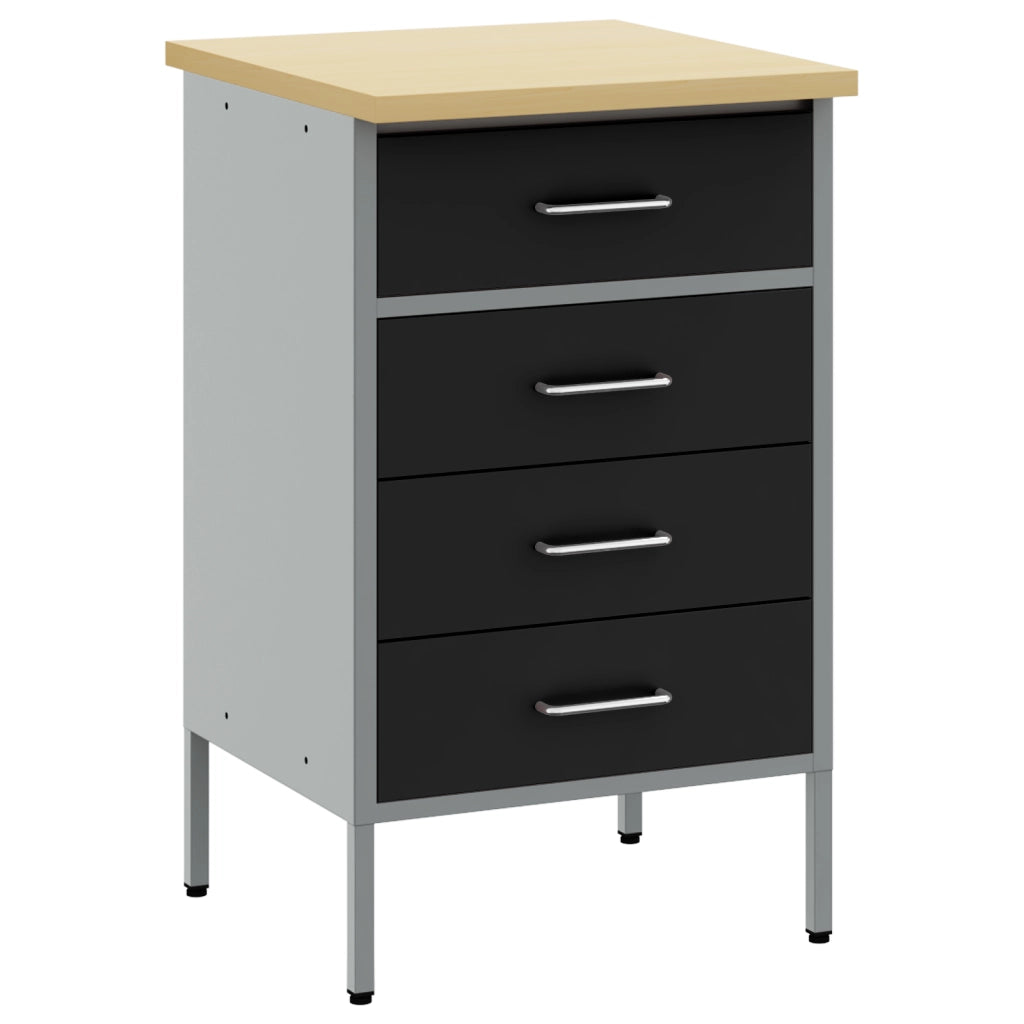 Armadio da lavoro  Nero 50x55x85 cm Acciaio