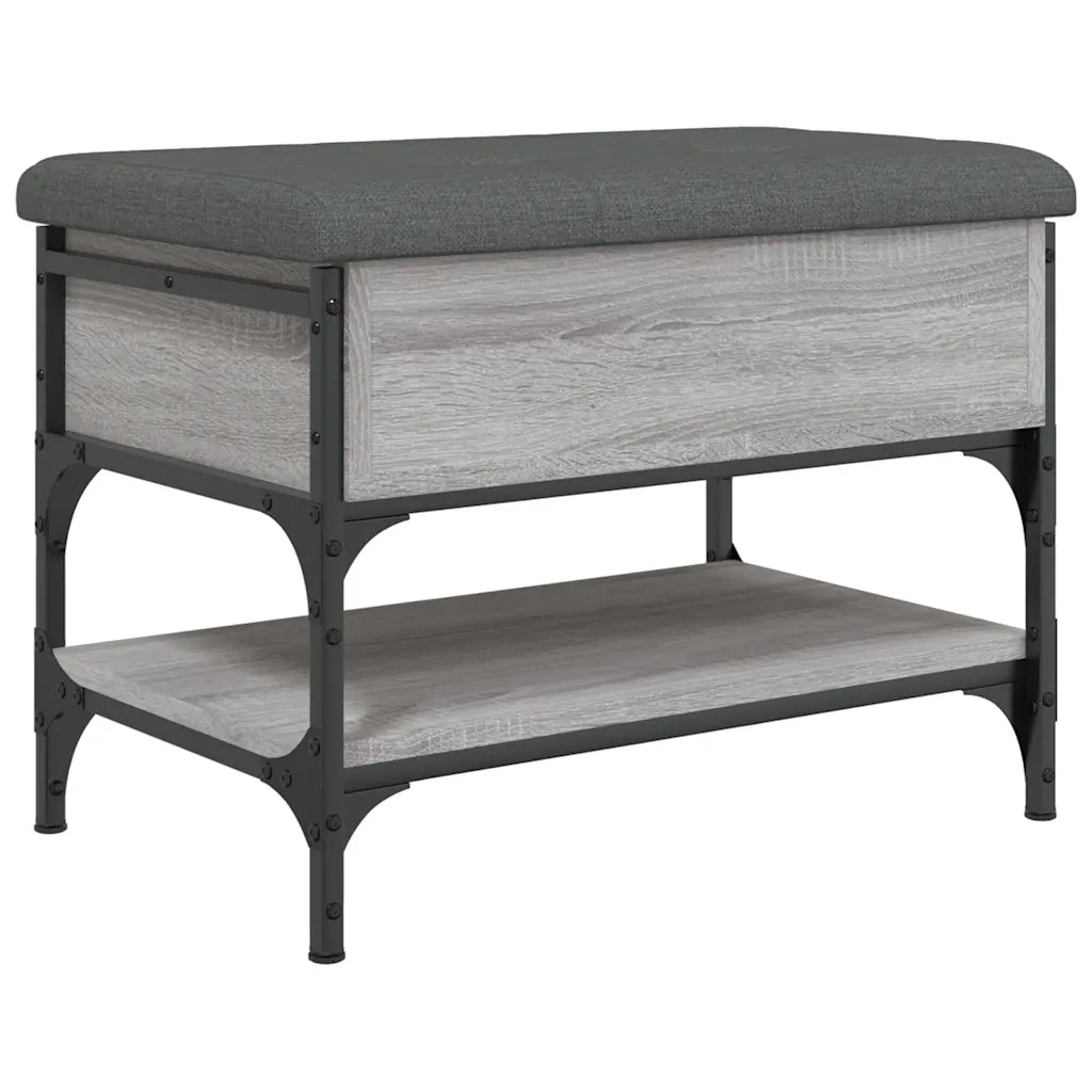 Panca Porta Scarpe-Sgabello-Panca Scarpiera Grigio Sonoma 62x42x45 cm Legno Multistrato