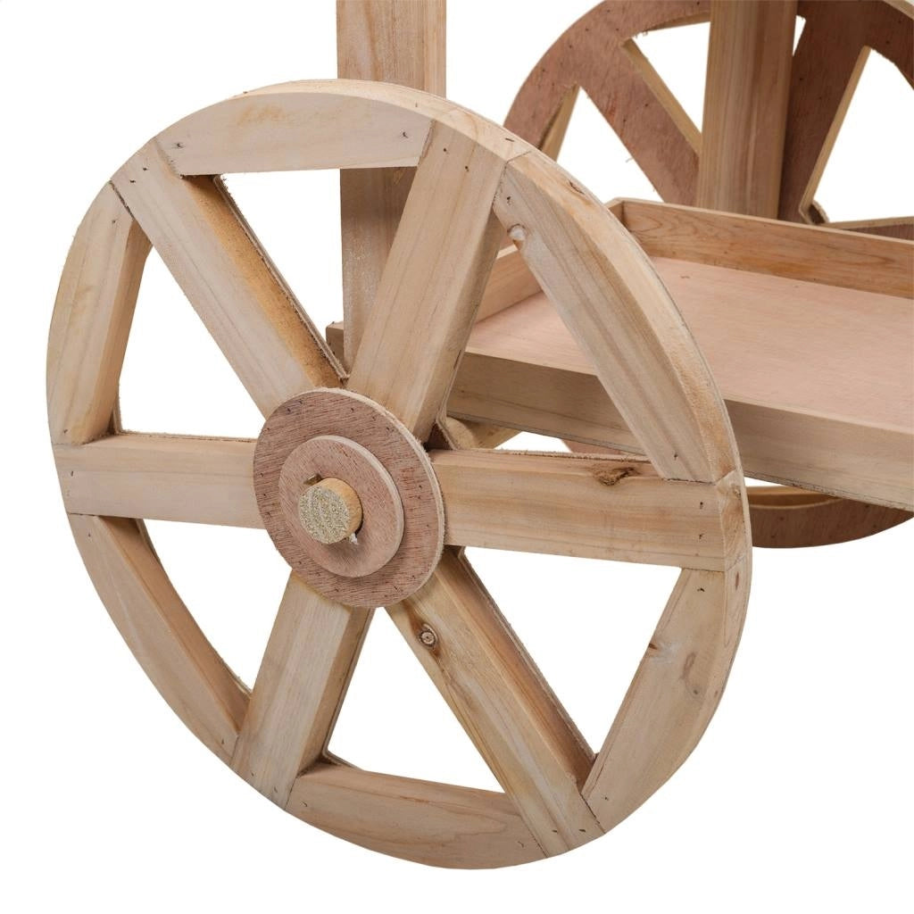 Carrello espositivo in legno marrone con lavagna 95x51x128h