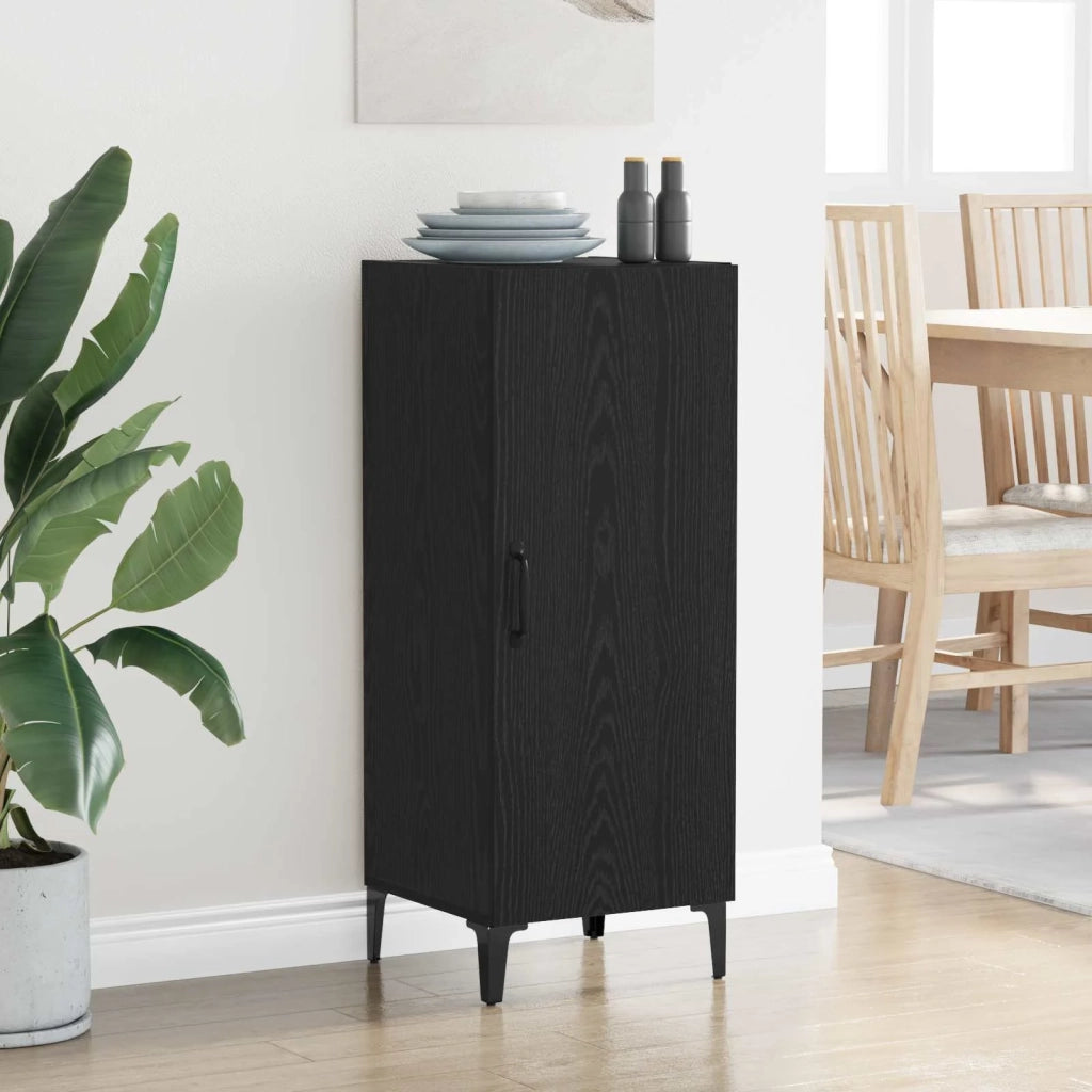 Credenza Rovere Nero 34,5 x 34 x 90 cm Legno multistrato