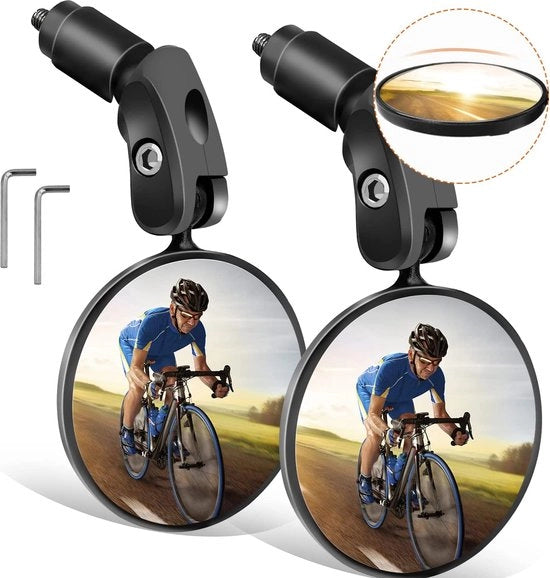 Specchio per bicicletta - Specchio per bicicletta montato sul volante - Qualità premium - Duraturo