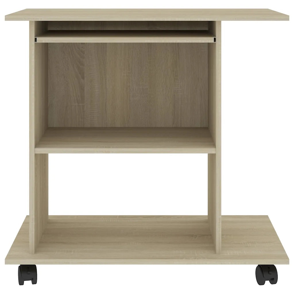 Scrivania Computer Rovere Sonoma 80x50x75 cm Legno Multistrato 802897