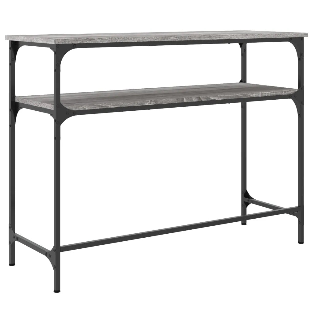 Tavolino Consolle-Tavolino da soggiorno-Tavolo Grigio Sonoma 100x35,5x75cm Legno Multistrato 567429