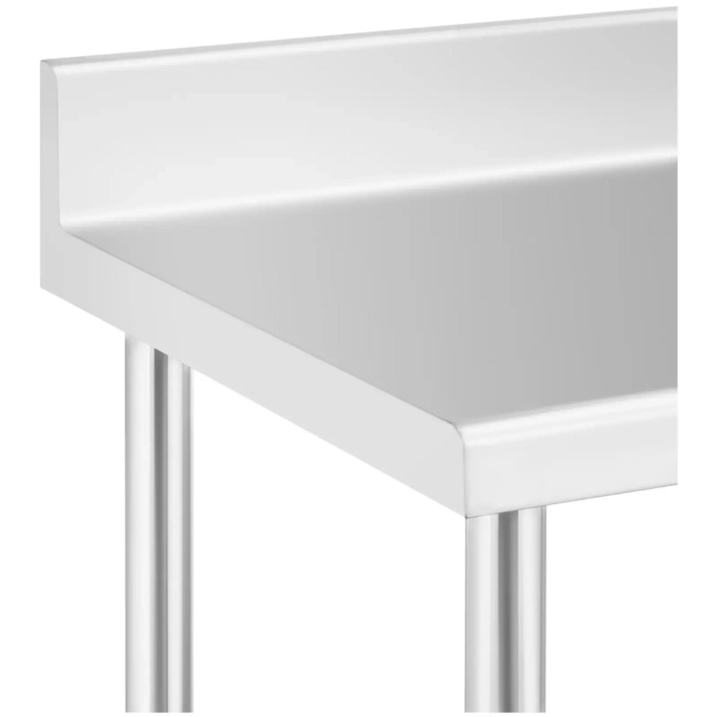 Tavolo da lavoro professionale da cucina Premium 60 x 120 cm 158 kg paraschizzi in acciaio inox 14_0010018