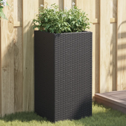 Fioriere da Giardino 2 pz Nere 40x40x80 cm in Polyrattan 3210519