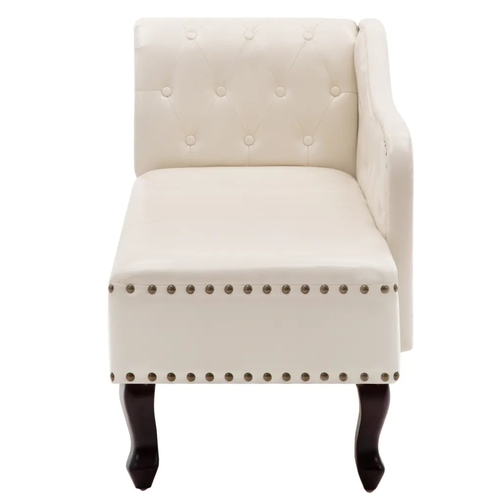 Sedia a Sdraio Bianco Crema in Similpelle 60783