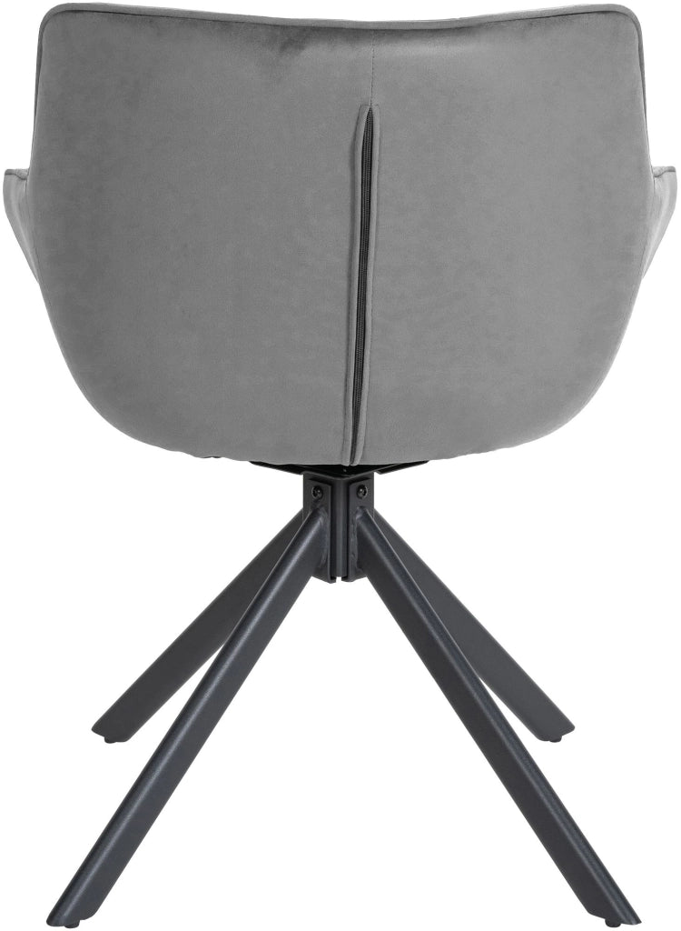 Sedia da pranzo Westport Velvet grigio