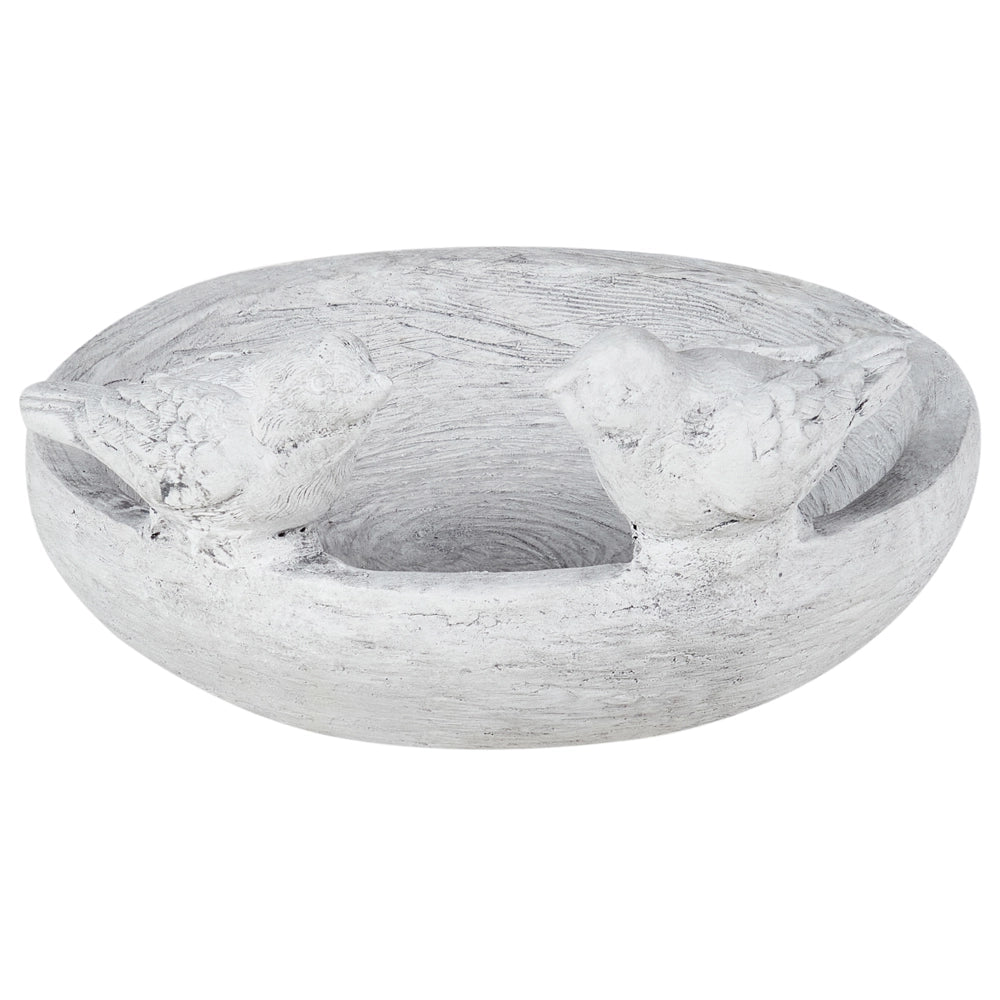 Fontana per uccelli MGO per giardino Accento decorativo all'aperto grigio