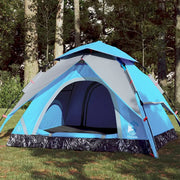 Tenda a Cupola da Campeggio 3 Persone-Tenda per Escursionismo Blu a Rilascio Rapido 150025