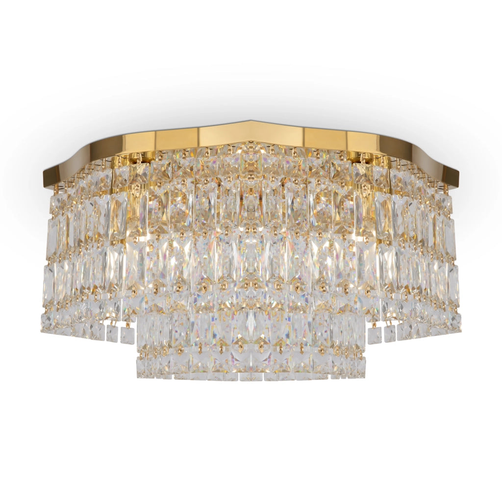 Plafoniera Maytoni Dune cristallo oro ottone 45cm 6xE14