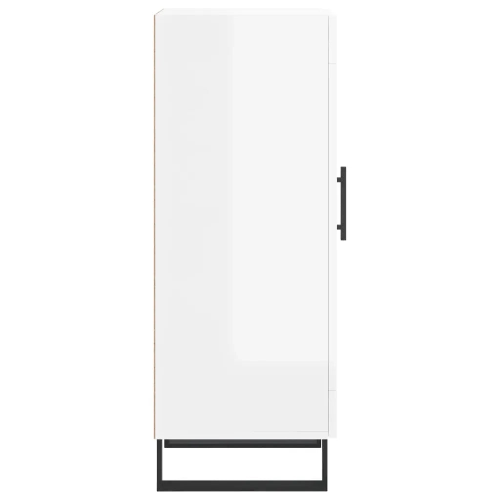 Credenza-Buffet-Armadio da cucina Bianco Lucido 34,5x34x90 cm in Legno Multistrato 397943