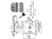 SERRATURA TRIPLICE APPLICARE C/SCROCCO A POMPA CH. PIATTA K55 3250K55  cilindro 60 SX (3250K55)    CR