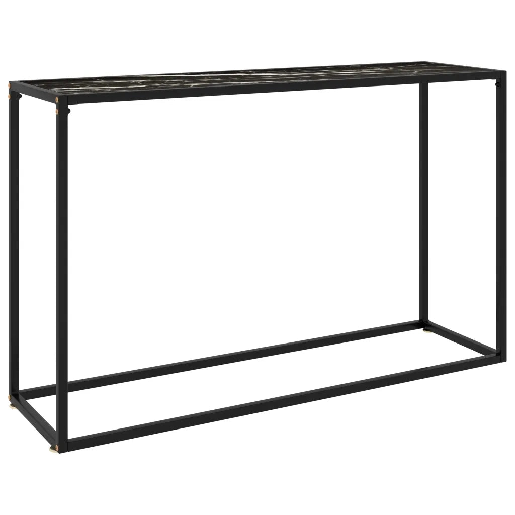Tavolo Consolle Nero 120x35x75 cm in Vetro Temperato cod mxl 59560