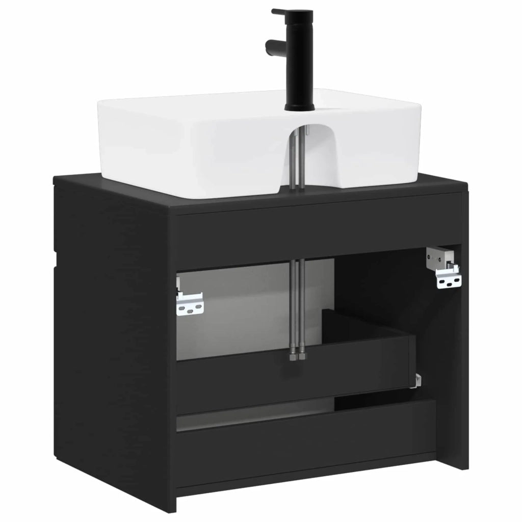 Set di mobili per il bagno Nero Legno ingegnerizzato 3404291